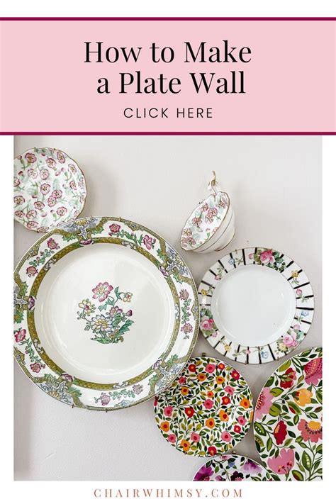 Plates With The Words How To Make A Plate Wall Click Here