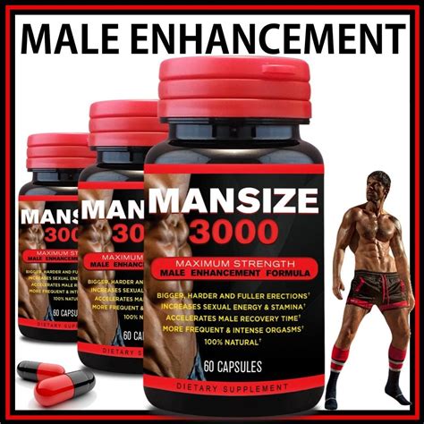 Mansize 3000 Male Enlarger Xl Sexual Performance Enhancement Pills Best