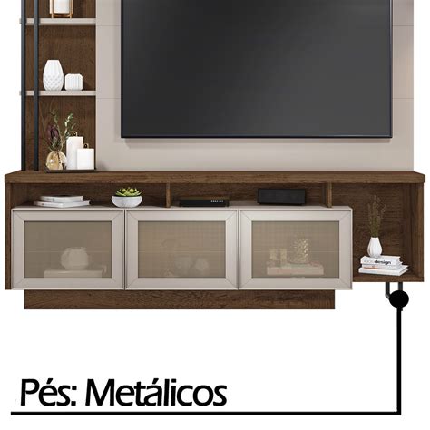 Estante Home Para Tv At Polegadas Equil Brio Jcm Movelaria Cacau