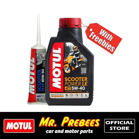 MOTUL SCOOTER POWER LE 5W 40 100 SYNTHETIC Gear Oil Bundle Deal Lazada PH