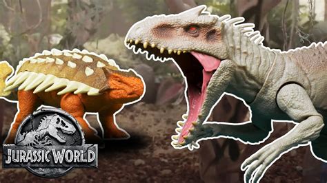 Indominus Rex Vs Ankylosaurus Sweded Jurassic World Mattel