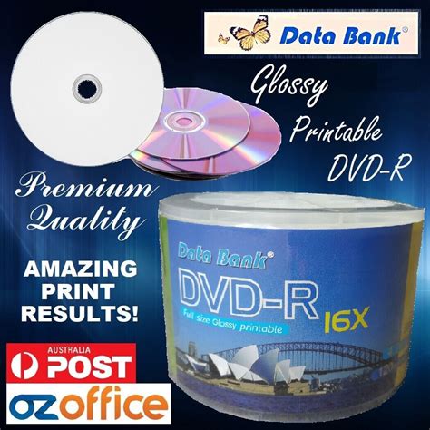 BULK BUY Blank DVD Discs Inkjet Printable HP Ritek Databank Kodak DVD R