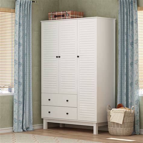 Latitude Run Solid Manufactured Wood Armoire Wayfair