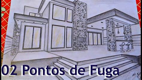 Aprenda A Desenhar Casa Modernista Perspectiva C Pontos De Fuga