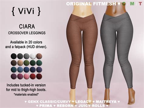 Second Life Marketplace Vivi Ciara Crossover Leggings Demo