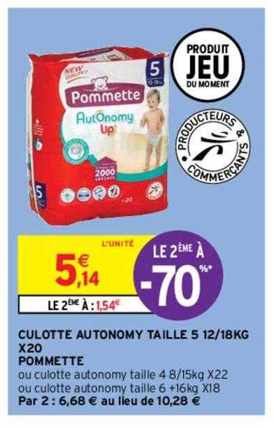 Offre Culottes Autonomy Up T4 Pommette Chez Intermarche Hyper