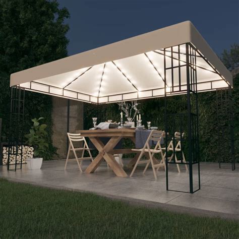 Gazebo Da Giardino Gazebo Da Esterno Con Stringa Di Luci Led X M