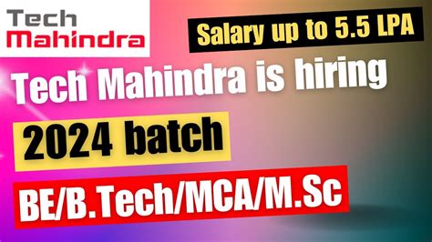 Tech Mahindra Is Hiring Batch Coders Super Coders Roles How