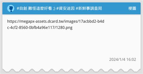 自創 難怪這麼好看 資安迷因 新鮮事調查局 梗圖板 Dcard