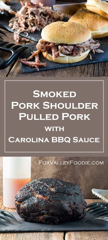 Smoked Pork Shoulder Pulled Pork with Carolina Style BBQ Sauce - Fox ...