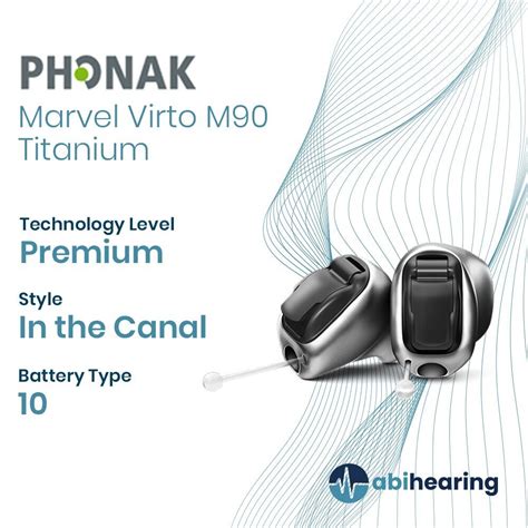 Phonak Marvel Virto M 90 10 Ic Titanium Hearing Aid