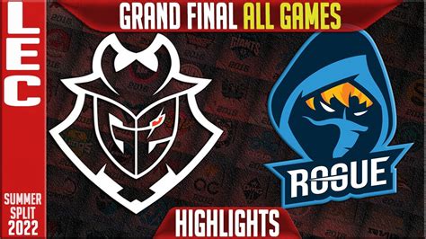 G2 Vs RGE Highlights ALL GAMES Playoffs Grand Final LEC Summer 2022