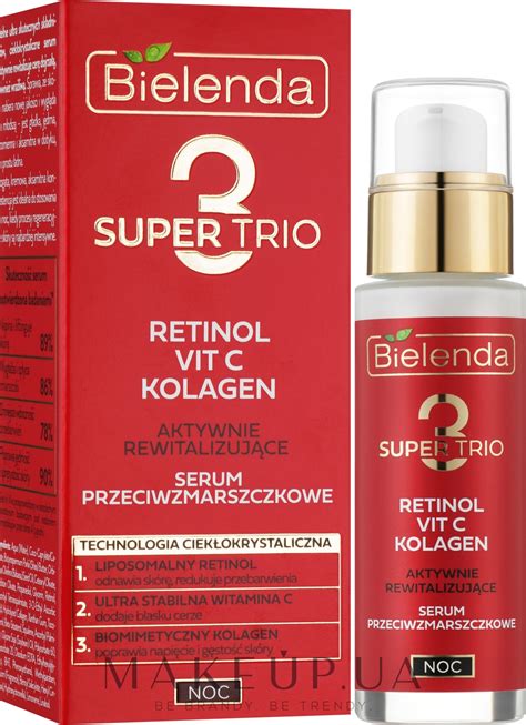 Нічна сироватка для обличчя проти зморщок - Bielenda Super Trio Retinol ...