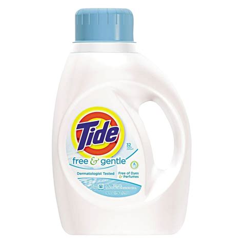 Tide 50 Oz Free And Gentle Laundry Detergent Bottle Case Of 6