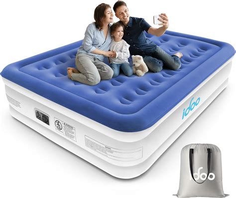 Idoo Luxury Queen Air Mattress With Built In Pump Inflatable Mattress