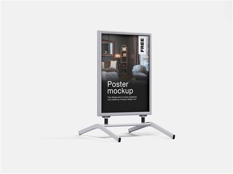 Poster Display Stand Mockup Instant Download