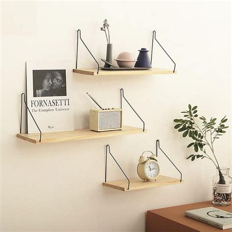 Jual Rak Dinding Tempel Minimalis Raka Gantung Kayu Floating Shelf Wall