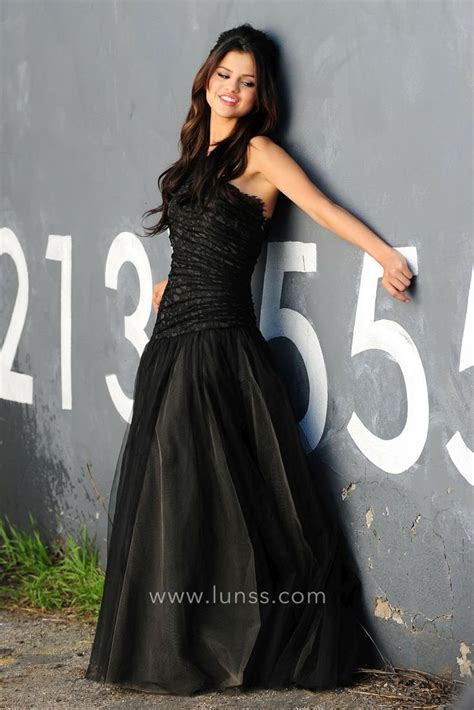 Selena Gomez Asymmetrical Black Dress Who Says Video Lunss