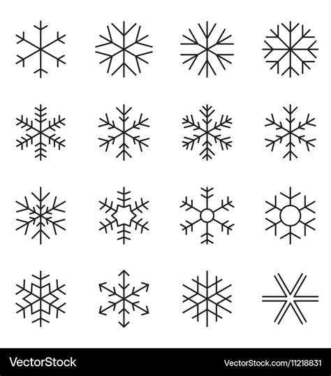 Pictures Of Simple Snowflakes