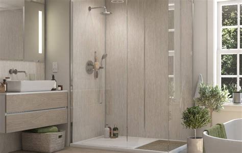 Selkie Silver Rain Bathroom Wall Panel Available From Rearo