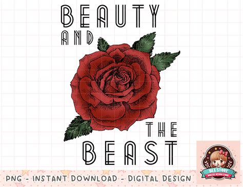 Disney Beauty And The Beast Rose Logo png, instant download, - Inspire ...