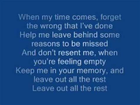 Linkin Park Leave Out All The Rest Lyrics Letra Youtube