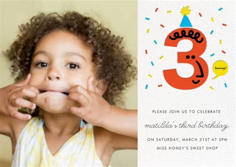 3rd Birthday Invitations | Send online instantly | RSVP tracking