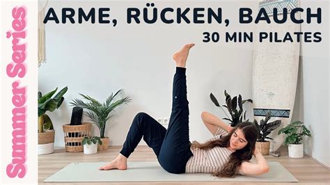 30 MIN OBERKÖRPER PILATES WORKOUT Rücken Bauch Arme für eine