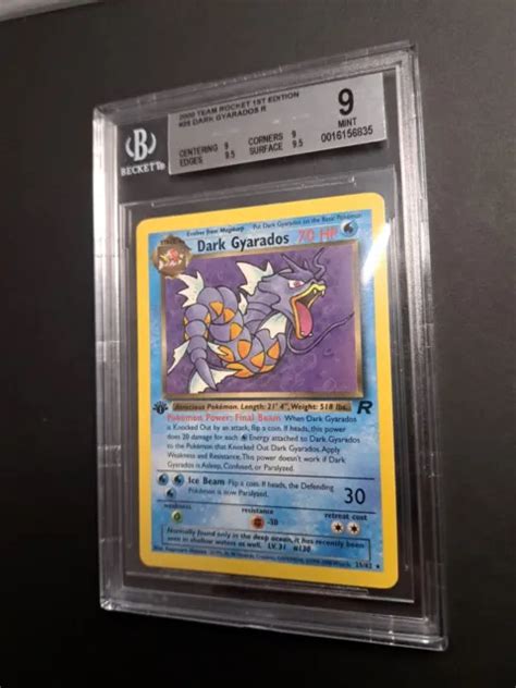 CARTA CARD POKEMON DARK GYARADOS BGS 9 25 TEAM ROCKET No Charizard Psa