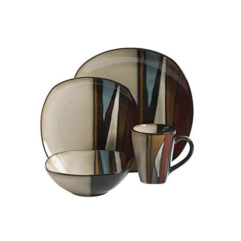 Gibson Elite Althea Piece Reactive Glaze Dinnerware Multicolor