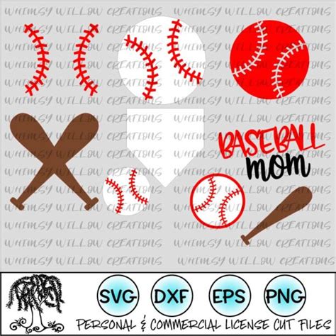 Baseball Shapes SVG Cut File Whimsy Willow Creations