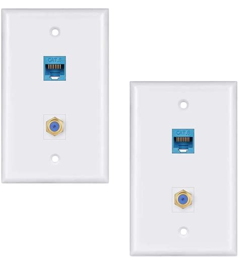 Amazon RiteAV Coax Cat5e Wall Plate Insert White Electronics