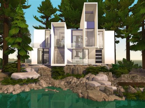 The Sims Resource: Modern Minimalistic Home - No CC by Sarina_Sims • Sims 4 Downloads