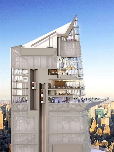 an architectural rendering of a tall building with many windows and ...