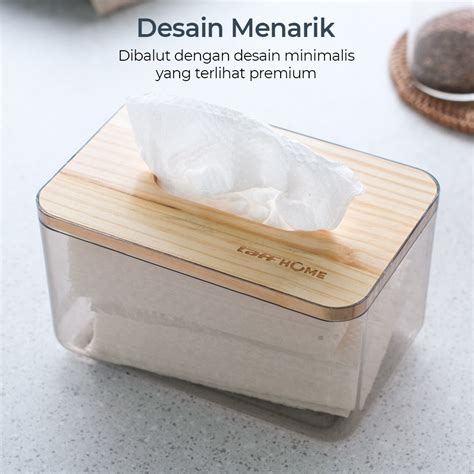 Taffhome Kotak Tisu Kayu Nordic Minimalist Tissue Box Small Zj