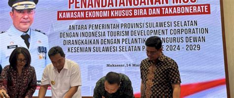 Bupati Basli Ali Teken Mou Dengan Pemprov Sulsel Dan Itdc Percepatan