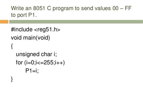 Intel 8051 Programming in C