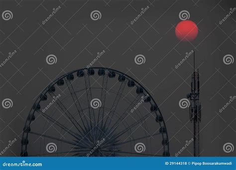 Ferris Wheel At Sunset Stock Photo Image Of Black Ferris 29144318