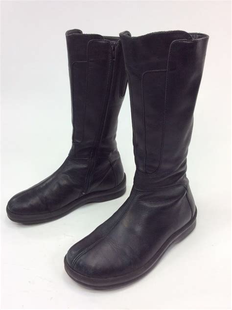 Womens Footprints By Birkenstock Germany Made Black Leather Boots Sz