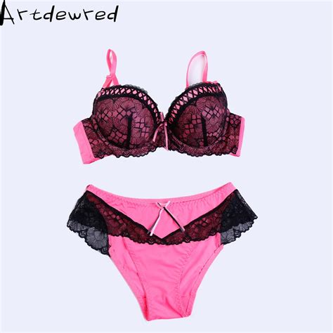 Intimates Set Women Sexy Plus Size Bra Sets Embroidered Lace Briefs Bra And Panty Set A B C 75