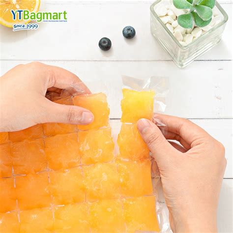 Ytbagmart Custom Food Grade Clear Ice Creem Packing Storage Polybag