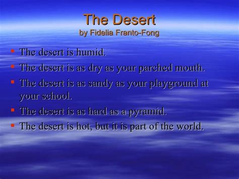 The Desert Poetry