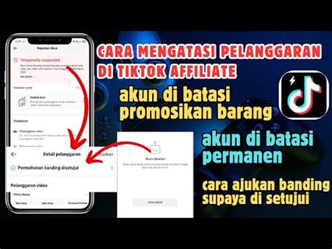 Cara Banding Akun Tiktok Kena Pelanggaran Cara Mengatasi Akun Tiktok