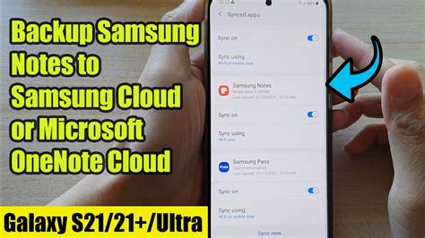 Galaxy S Ultra Plus How To Backup Samsung Notes To Samsung Cloud Or