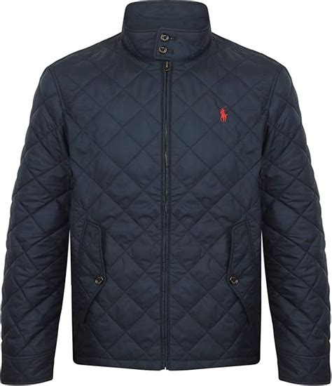 Polo Ralph Lauren Men S Quilted Barracuda Jacket Navy Amazon Co Uk