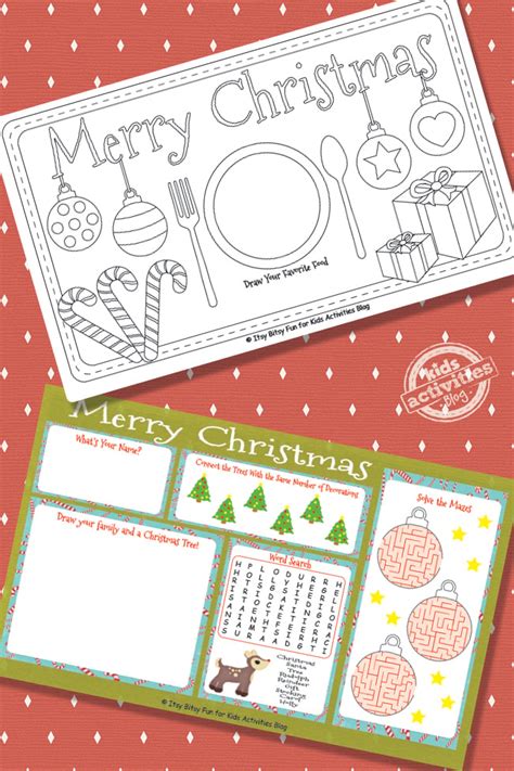 Free Printable Christmas Placemats