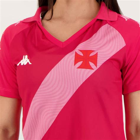 Polo Kappa Vasco Supporter Edi O Especial Feminina Rosa Futfanatics