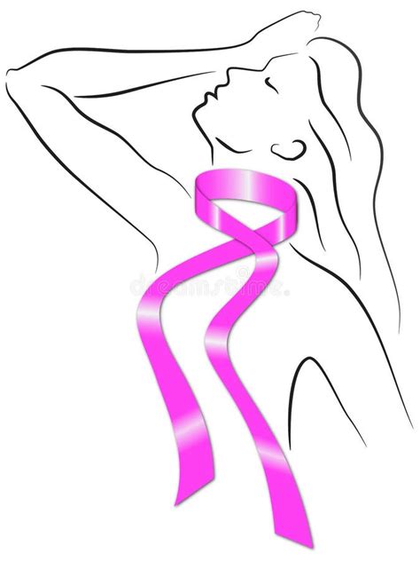 Breast Cancer Pink Ribbon Women Stock Vector Illustration Of Ribbon