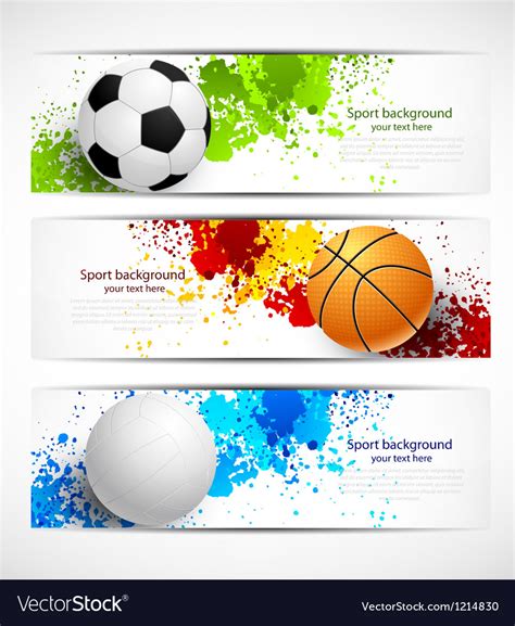 Set of sport banners Royalty Free Vector Image