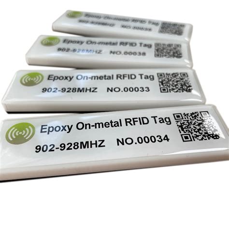 Cmyk Qr Code Printing Uhf Epoxy On Metal Rfid Tag For Metal Materials